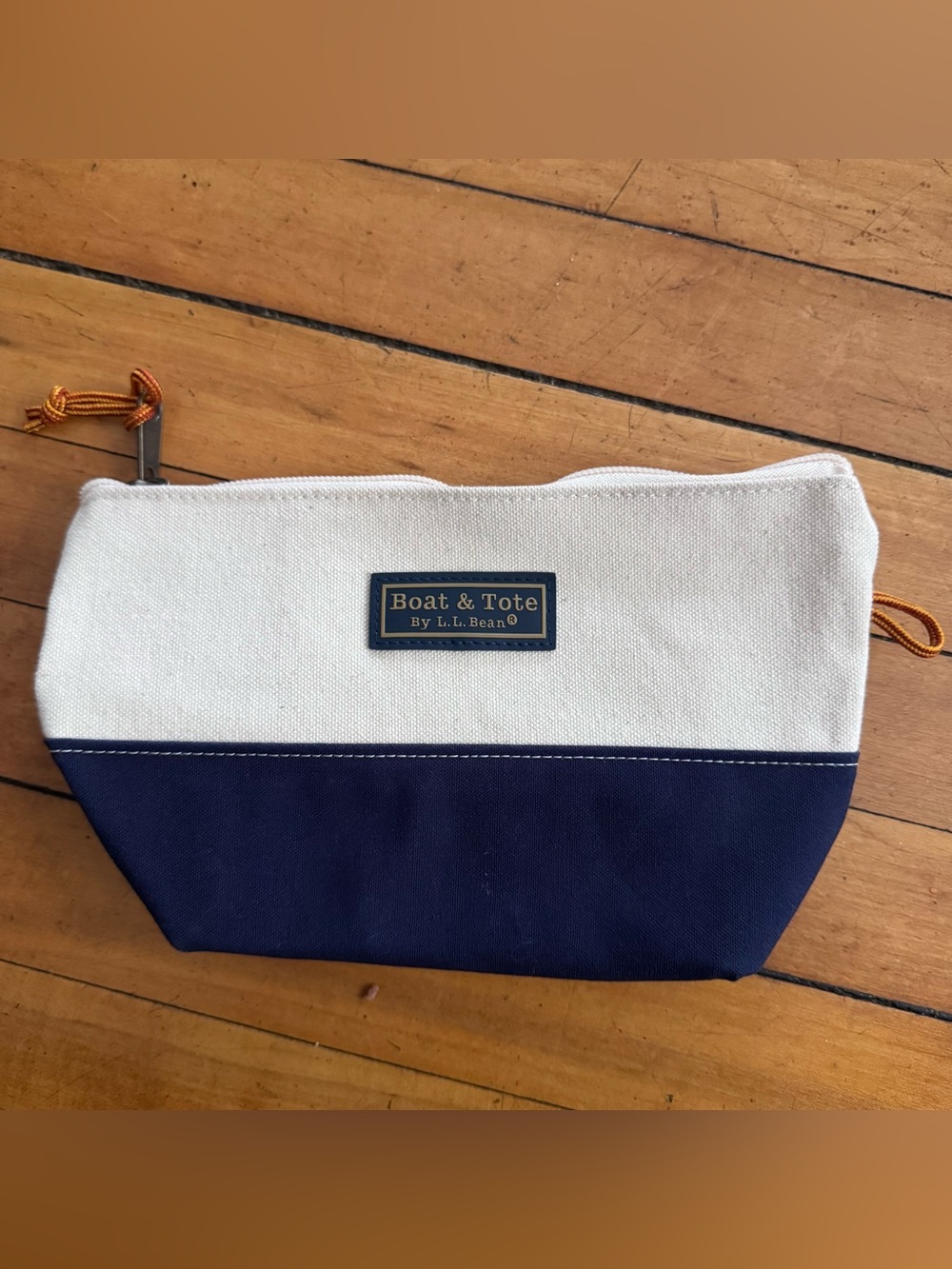 L.L. Bean Boat & Tote Zip Pouch made from durable cotton canvas. USA Made